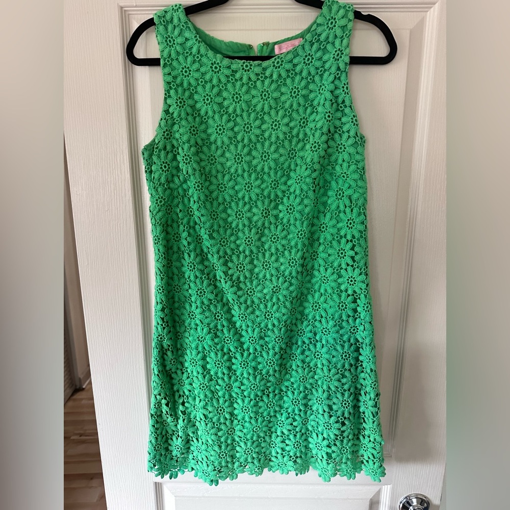 Lily Pulitzer Green Eyelet Summer Dress